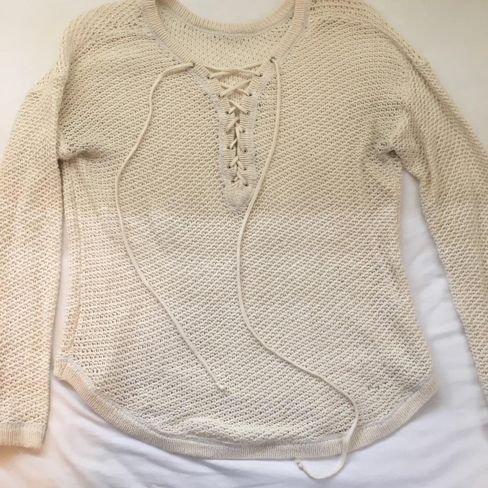 Urban Outfitters Reversible Lace Up Sweater
